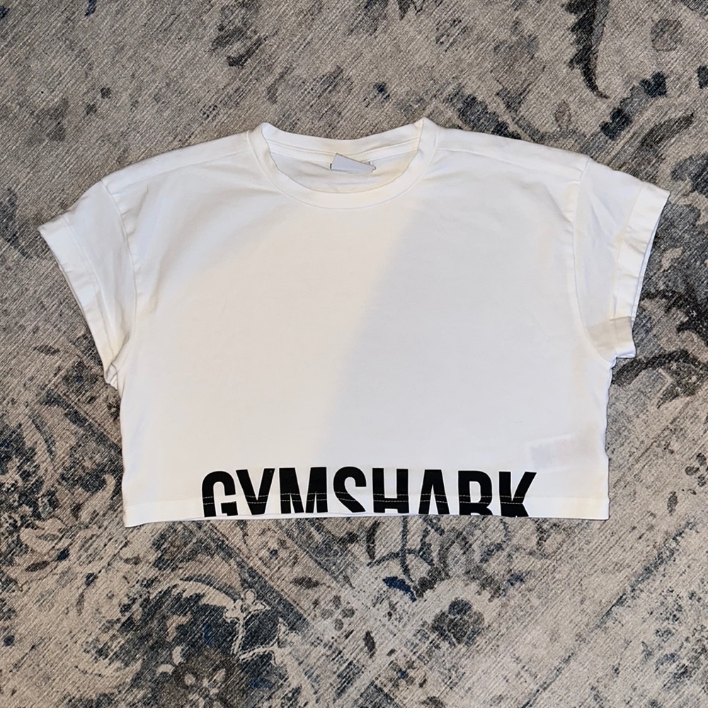 Gymshark White Cropped Tee